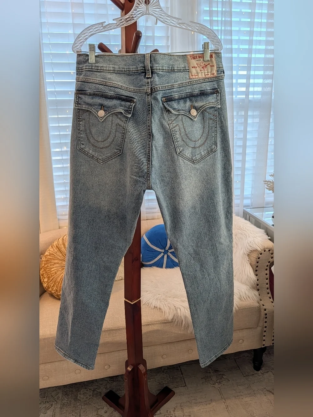 2 Pairs Of True Religion Geno Relaxed Slim Denim Jeans Men Sz 36